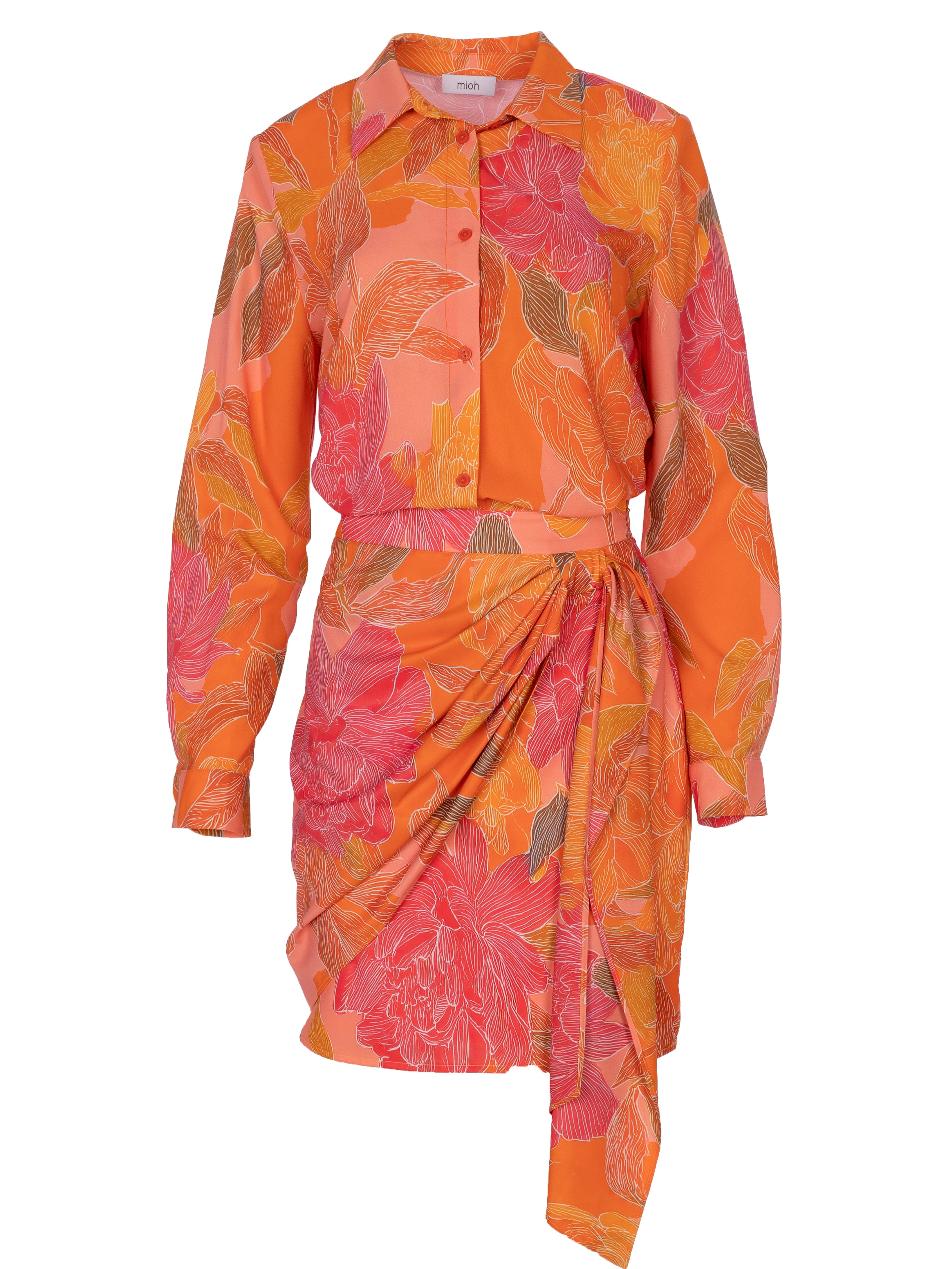 FLAVIO SKIRT - Mini falda flores lazada, de fiesta e invitada de boda y evento primavera verano. MIOH es la marca que eligen las influencers de España para sus eventos, como bodas y fiestas