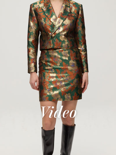 mioh| EMPIRE FLOWERS + STATE FLOWERS - Traje mini falda