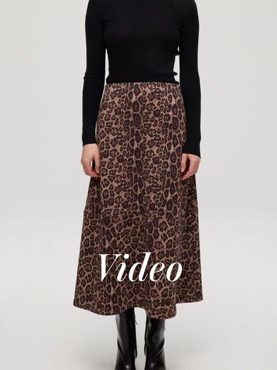 mioh | HEARST ANIMAL - Falda midi animal print. Vestidos de fiesta para invitadas de boda perfectas. Marca española de moda